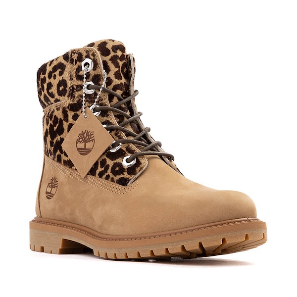 alternate view Womens Timberland® Premium 6-Inch Boot - Beige / LeopardALT5