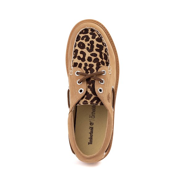 alternate view Womens Timberland® Stone Street Premium Boat Shoe - Beige / LeopardALT2