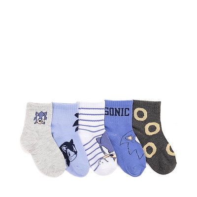 Main view of Sonic the Hedgehog&amp;trade; Quarter Socks 5 Pack - Toddler - Multicolor