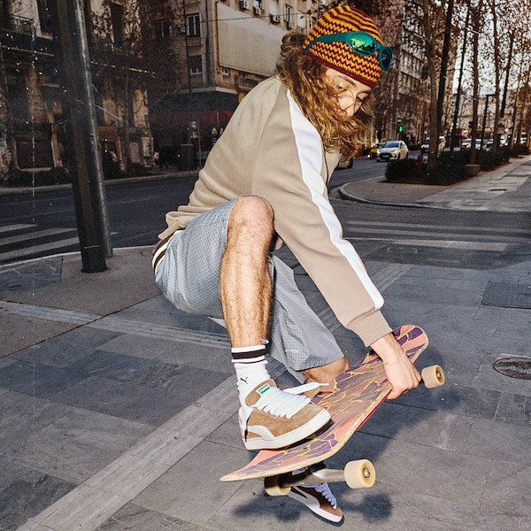 alternate view Mens PUMA Suede Classic Sneaker - Haute Coffee / PUMA WhiteALT1B