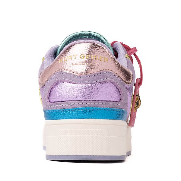 alternate view Kurt Geiger Mini Southbank Tag Sneaker - Little Kid / Big Kid - Lilac / MulticolorALT4
