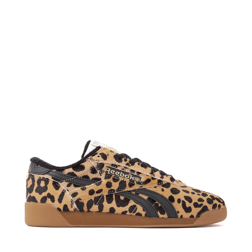 Womens Reebok Freestyle Lo Athletic Shoe - Cheetah / Black / Chalk