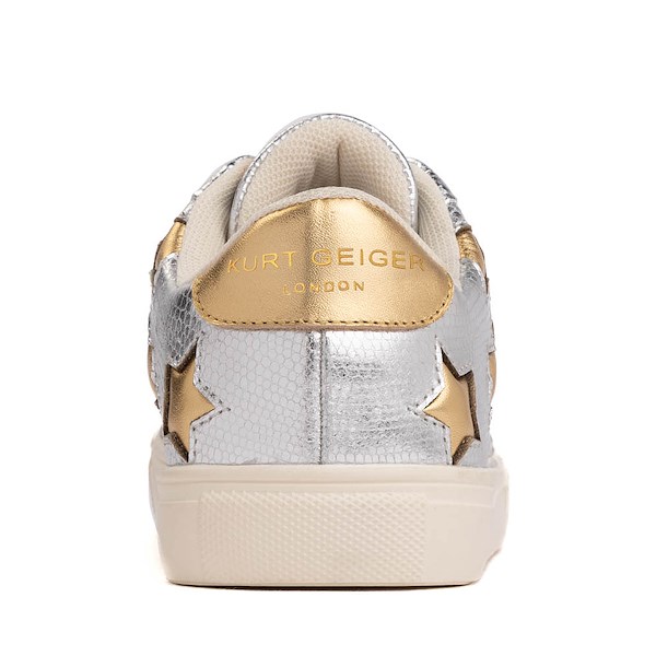 alternate view Kurt Geiger Mini Lane Star Sneaker - Little Kid / Big Kid - Silver / GoldALT4