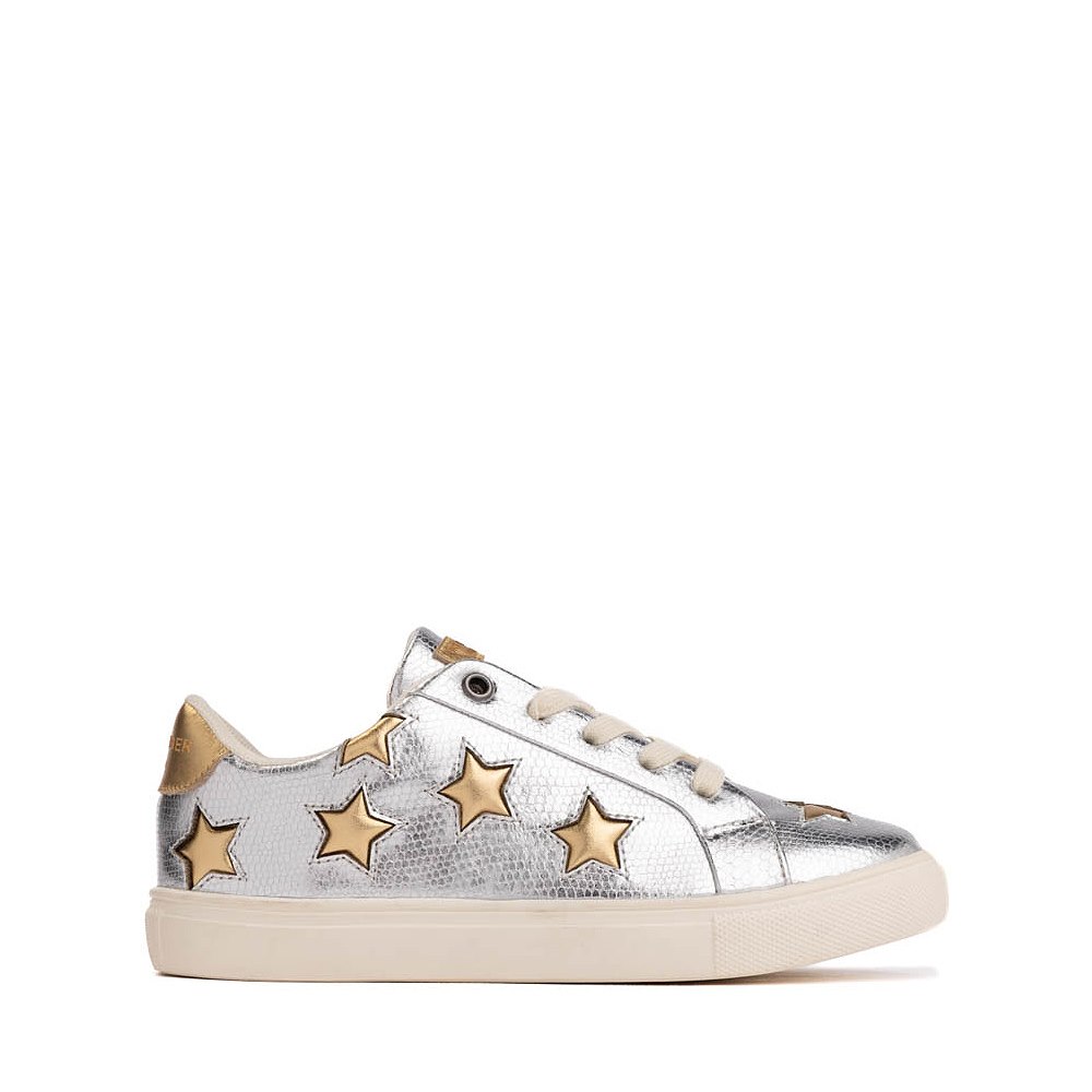 Kurt Geiger Mini Lane Star Sneaker - Little Kid / Big Kid - Silver / Gold