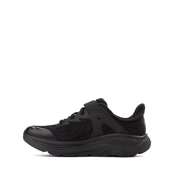 alternate view HOKA Clifton 10 Athletic Shoe - Little Kid - Black / BlackALT1