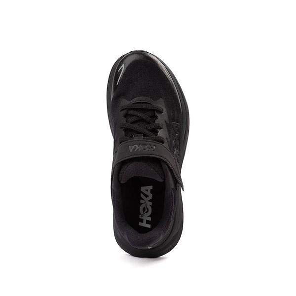 alternate view HOKA Clifton 10 Athletic Shoe - Little Kid - Black / BlackALT2