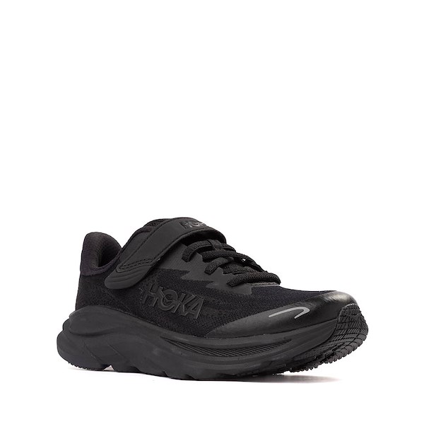 alternate view HOKA Clifton 10 Athletic Shoe - Little Kid - Black / BlackALT5