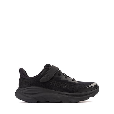 Main view of HOKA Clifton 10 Athletic Shoe - Little Kid - Black / Black