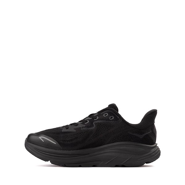 alternate view HOKA Clifton 10 Athletic Shoe - Big Kid - Black / BlackALT1