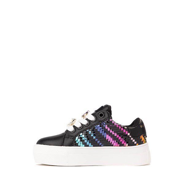 alternate view Kurt Geiger Mini Laney Charm Sneaker - Toddler - Black / MulticolorALT1