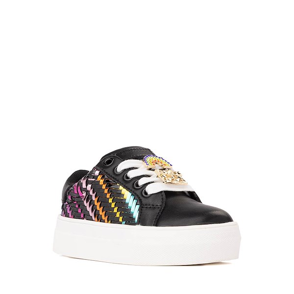 alternate view Kurt Geiger Mini Laney Charm Sneaker - Toddler - Black / MulticolorALT5