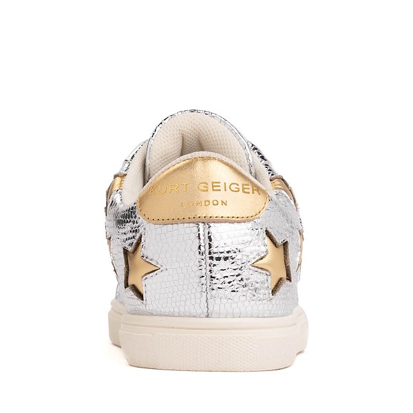 alternate view Kurt Geiger Mini Lane Star Sneaker - Toddler - Silver / GoldALT4