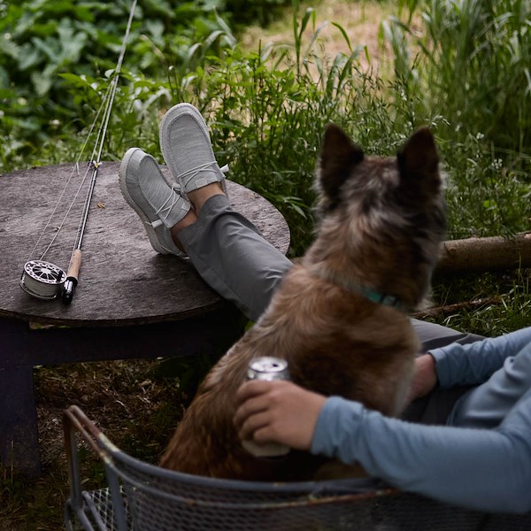 alternate view Mens HEYDUDE Wally Stretch Sox Slip-On Casual Shoe - Storm WhiteALT1C