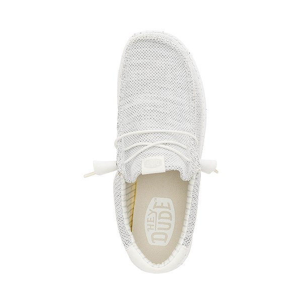 alternate view Mens HEYDUDE Wally Stretch Sox Slip-On Casual Shoe - Storm WhiteALT2