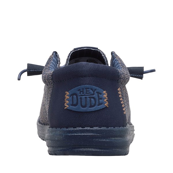 alternate view Mens HEYDUDE Wally Stretch Sox Slip-On Casual Shoe - Navy BlazerALT4