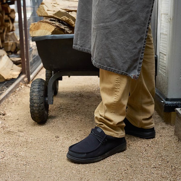 alternate view Mens HEYDUDE Wally Work CE Casual Shoe - BlackALT1C