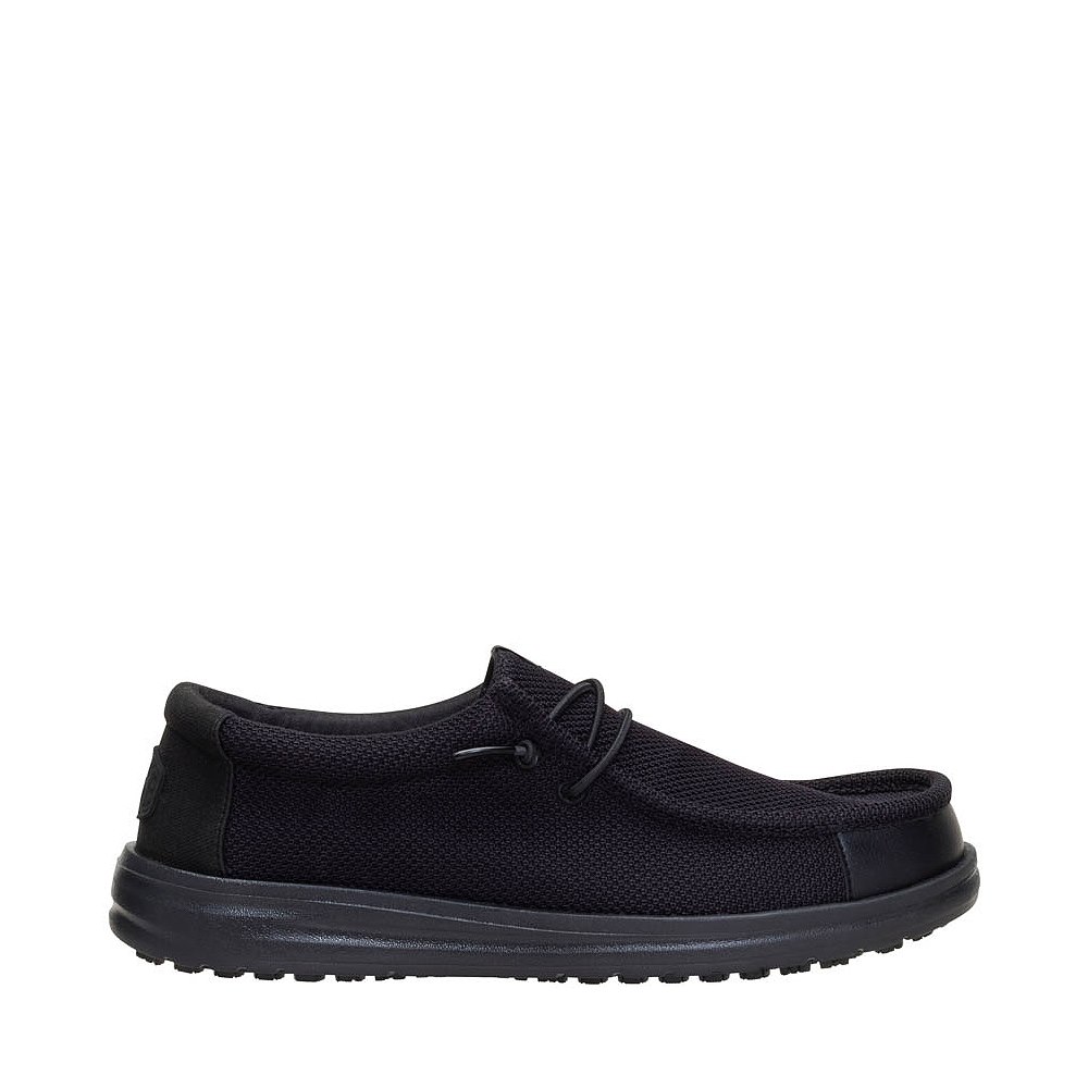 Mens HEYDUDE Wally Work CE Casual Shoe - Black