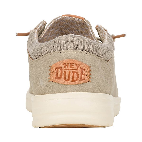 alternate view Mens HEYDUDE Paul Slip-On Casual Shoe - Taupe GreyALT4