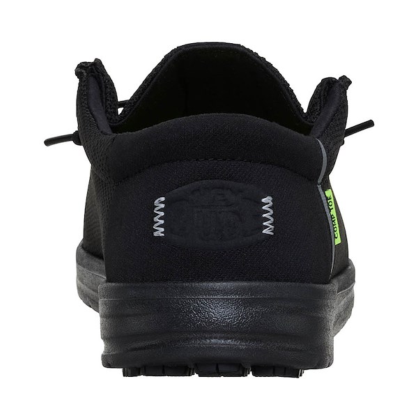 alternate view Mens HEYDUDE Wally Work Comp Toe Casual Shoe - BlackALT4