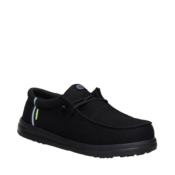 alternate view Mens HEYDUDE Wally Work Comp Toe Casual Shoe - BlackALT5
