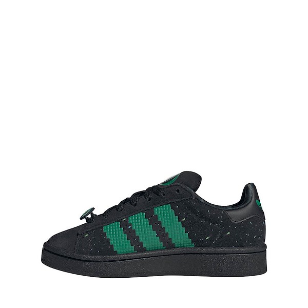 alternate view adidas x Minecraft Campus '00s Athletic Shoe - Little Kid - Core Black / Semi Court Green / Semi Solar GreenALT1