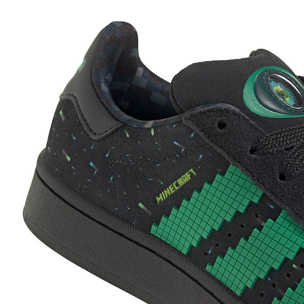 alternate view adidas x Minecraft Campus '00s Athletic Shoe - Little Kid - Core Black / Semi Court Green / Semi Solar GreenALT5C