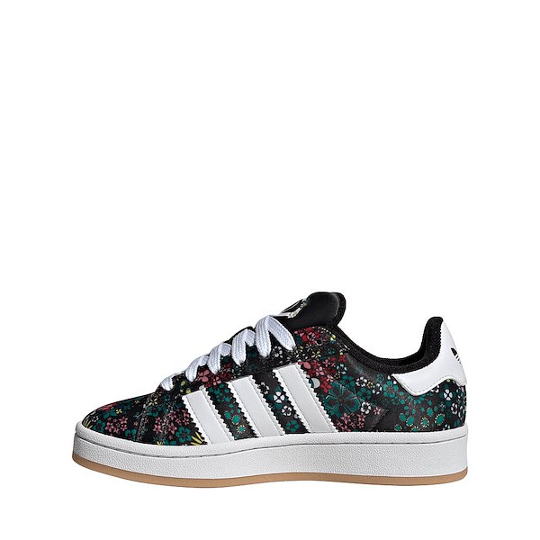 alternate view adidas x Liberty London Campus '00s Athletic Shoe - Big Kid - Core Black / Cloud White / Gold MetallicALT1
