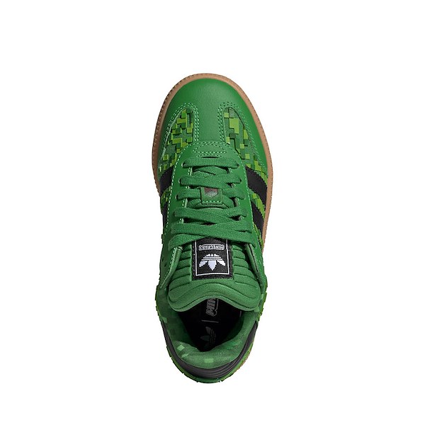 alternate view adidas x Minecraft Samba XLG Athletic Shoe - Big Kid - Green / Core Black / Cloud WhiteALT2
