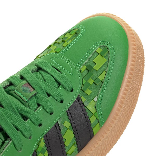 alternate view adidas x Minecraft Samba XLG Athletic Shoe - Big Kid - Green / Core Black / Cloud WhiteALT5B