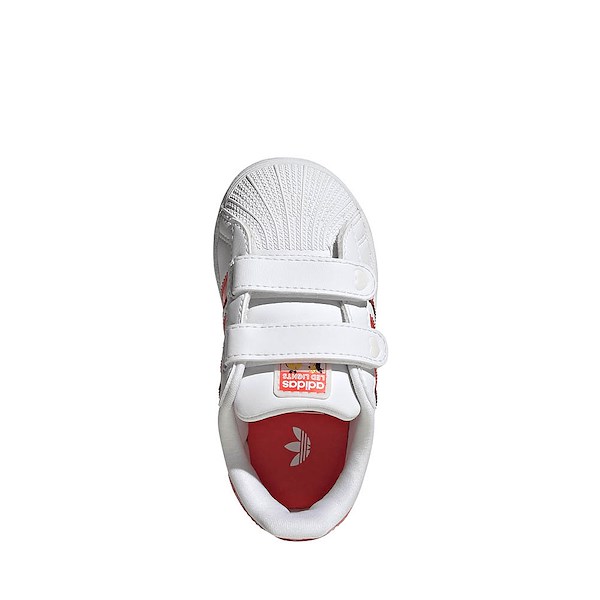 alternate view adidas Disney Superstar LED Lights Comfort Closure Athletic Shoe - Core Black / Bright Red / Cloud WhiteALT2