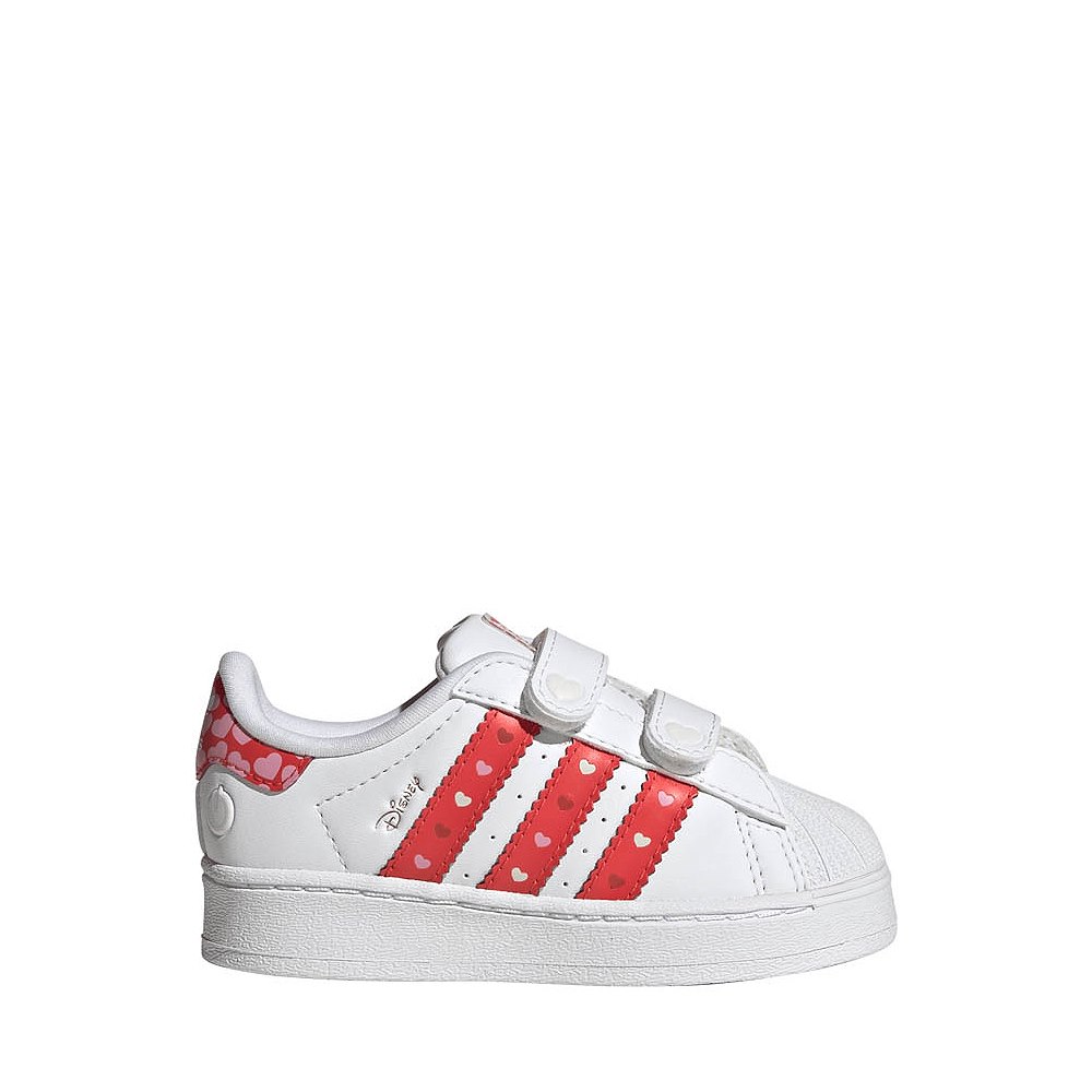 adidas Disney Superstar LED Lights Comfort Closure Athletic Shoe - Core Black / Bright Red / Cloud White