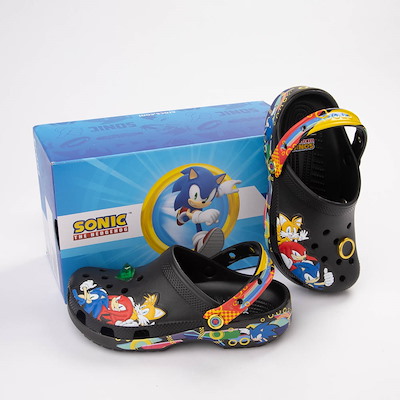 Main view of Sonic the Hedgehog&amp;trade; x Crocs Classic Clog - Little Kid / Big Kid - Black