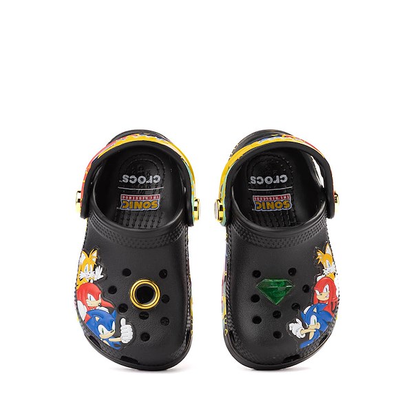 alternate view Sonic the Hedgehog&trade; x Crocs Classic Clog - Baby / Toddler - BlackALT2