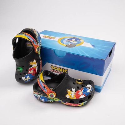 Main view of Sonic the Hedgehog&amp;trade; x Crocs Classic Clog - Baby / Toddler - Black