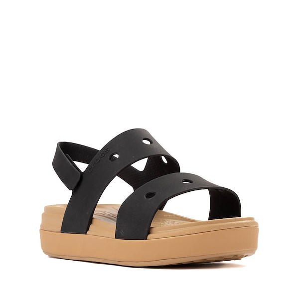 alternate view Crocs Brooklyn Sandal - Little Kid / Big Kid - Black / CashewALT5