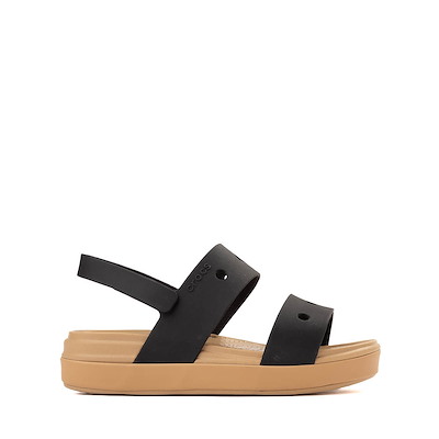 Main view of Crocs Brooklyn Sandal - Little Kid / Big Kid - Black / Cashew