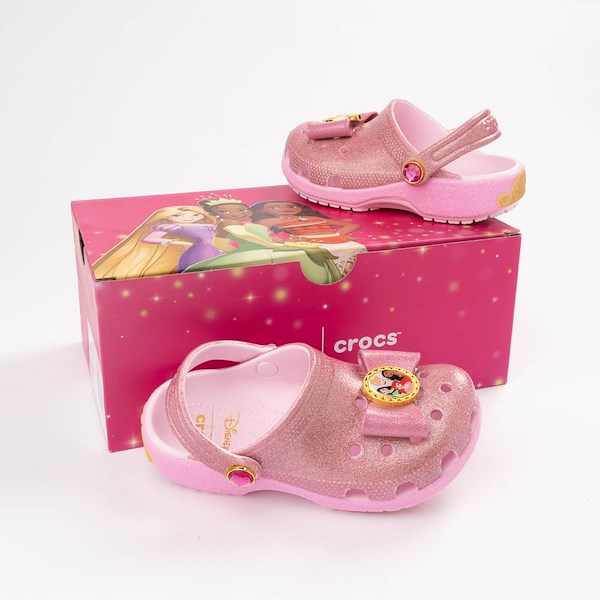 alternate view Disney Crocs Princess Bow Classic Clog - Little Kid / Big Kid - Bubble IceALT1D