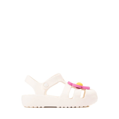 Main view of Crocs Classic Fisherman Flower Sandal - Baby / Toddler - White