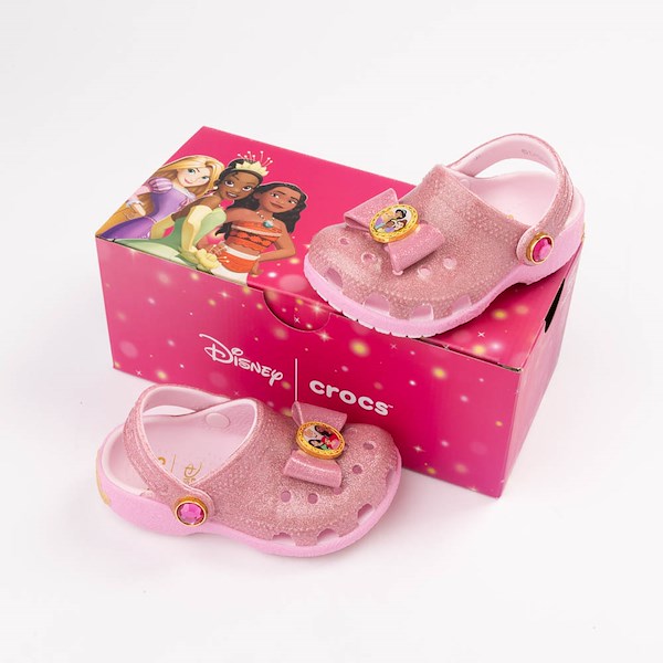 alternate view Disney Crocs Princess Bow Classic Clog - Baby / Toddler - Bubble IceALT1D