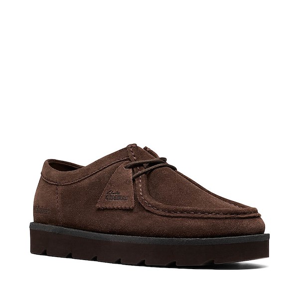 alternate view Mens Clarks Meare Walla Casual Shoe - Dark BrownALT5