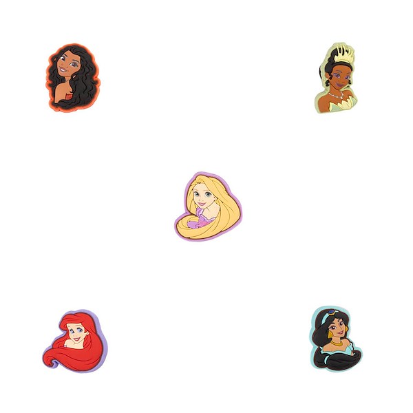 alternate view Disney Crocs Jibbitz&trade; Princess Shoe Charms 5 Pack - MulticolorALT1