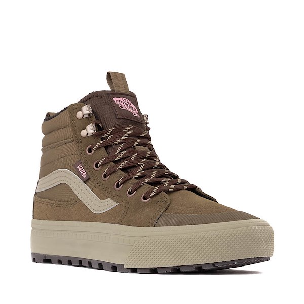 alternate view Vans Sk8-Hi Waterproof Insulated Skate Shoe - Brown / PinkALT5