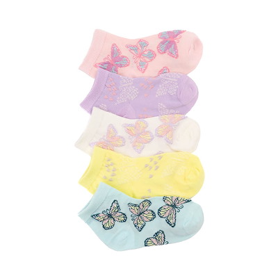 Main view of Butterfly Quarter Socks 5 Pack - Toddler - Multicolor