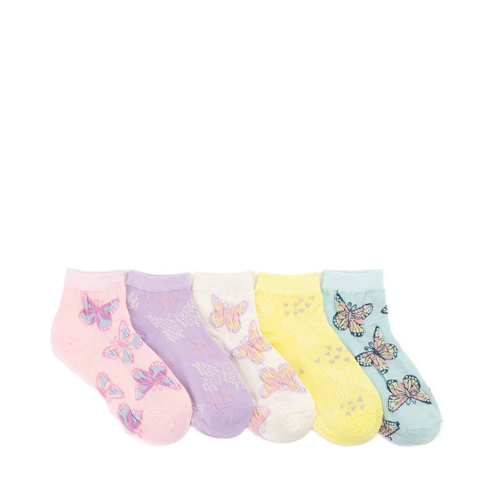 Butterfly Quarter Socks 5 Packs - Little Kid - Multicolor