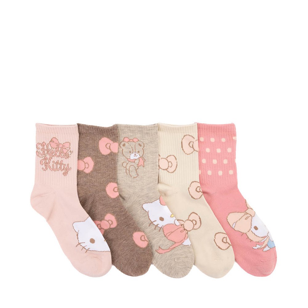 Womens Hello Kitty&reg; Crew Sock 5 Pack - Multicolor