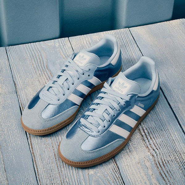 alternate view adidas Samba OG Athletic Shoe - Big Kid - Clear Sky / Cloud White / Gum 2HERO