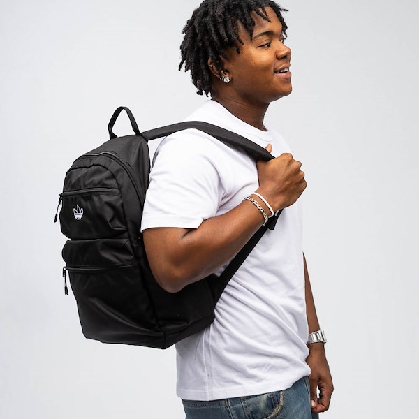 alternate view adidas Originals Double Stacked Backpack - Black / WhiteALT1BADULT
