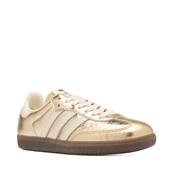 alternate view Womens adidas Samba OG Athletic Shoe - Gold Metallic / Off White / GumALT5