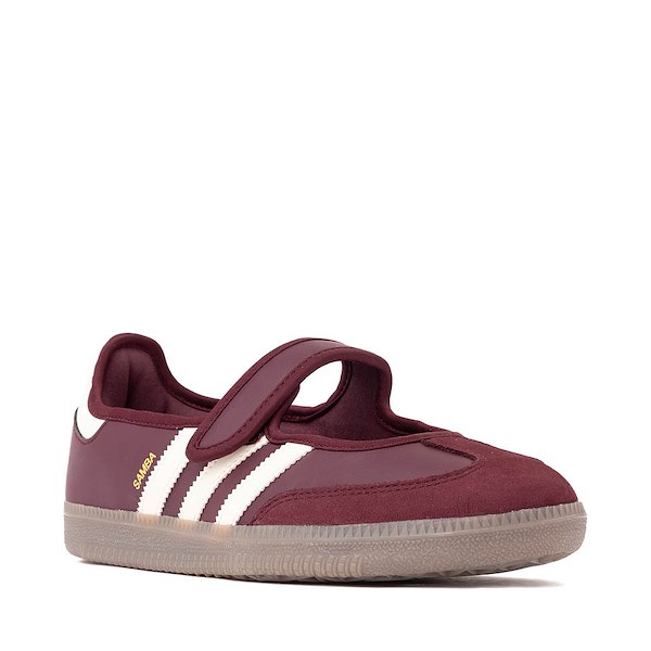 alternate view Womens adidas Samba Jane Athletic Shoe - Maroon / Cream White / Gold MetallicALT5