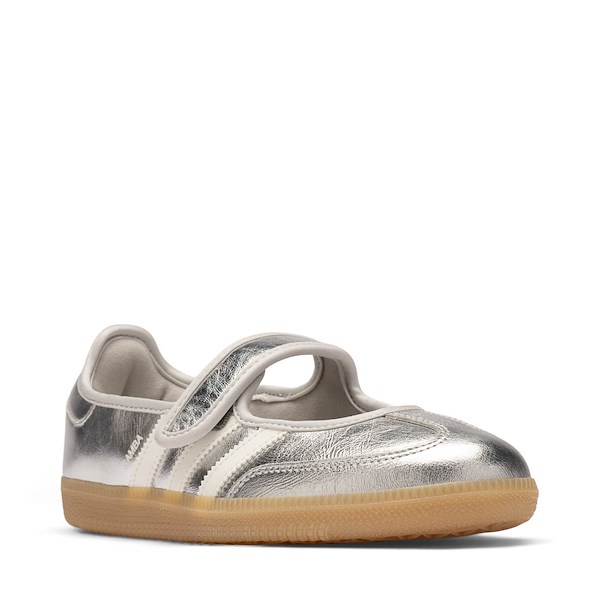 alternate view Womens adidas Samba Jane Athletic Shoe - Silver Metallic / Off White / GumALT5
